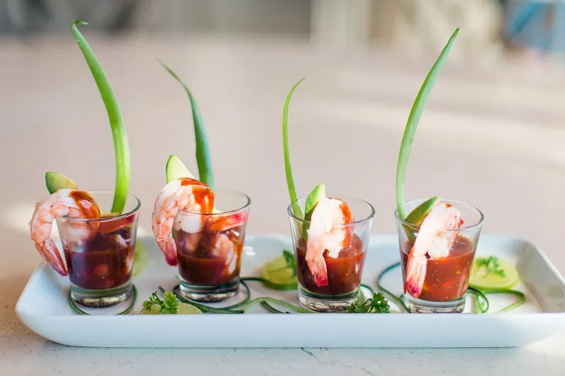 Private chef dinner spread